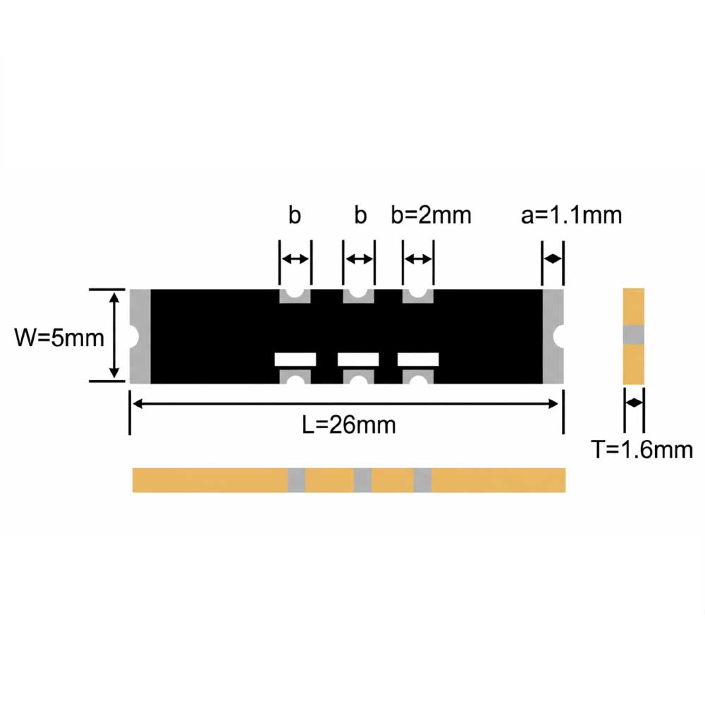 EPN260501F0750V1 SMD Antenna, 26x5x1.6mm, 5G(Sub-6G), 4G, 3G, 2G, NB-IoT, Cat1 Band Antenna